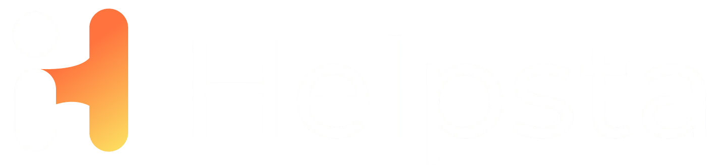 Helpsta Logo white text